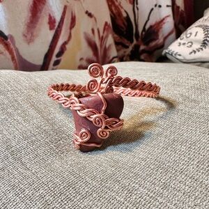 Elegant Copper Wire Wrapped Bracelet
